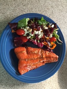 Glazed Salmon and Tossed Salad