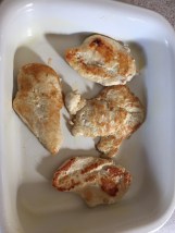 Browned chicken breasts